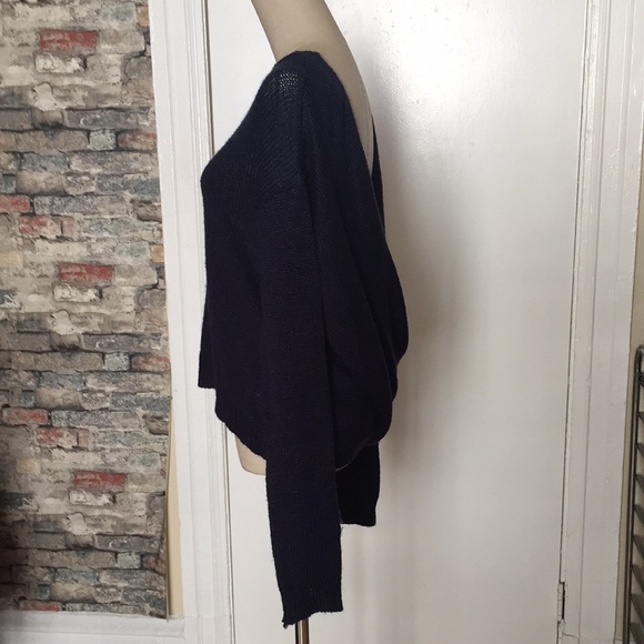 Forever 21 Blue Long Sleeve Knitted Top Sz XL - Picture 3 of 8